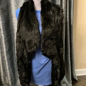 Elizabeth and James Menia Rabbit Fur Gilet. SIZE LARGE